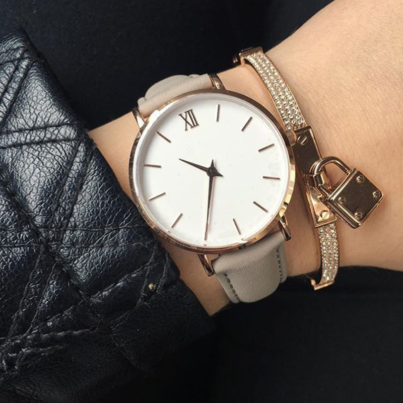 Roman scale simple women's watch