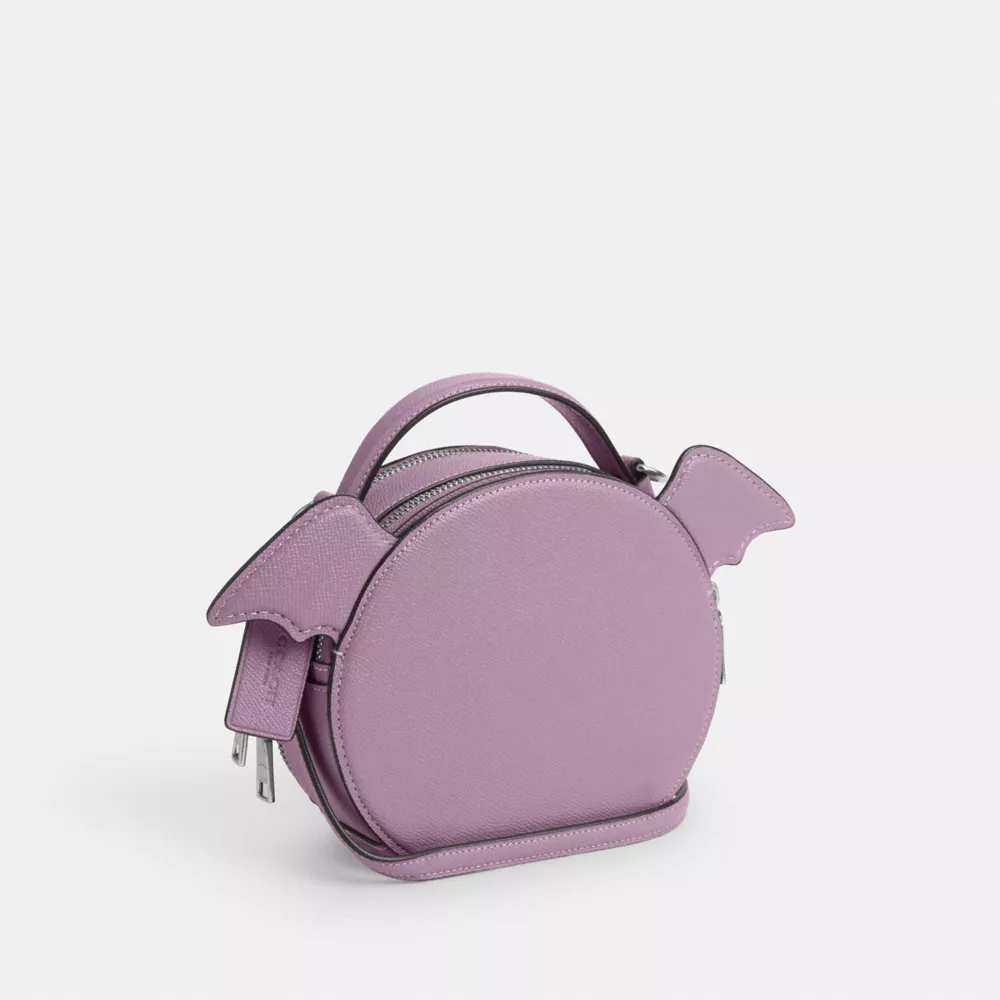 Canteen Crossbody Bag With Halloween Bat - Jasmine