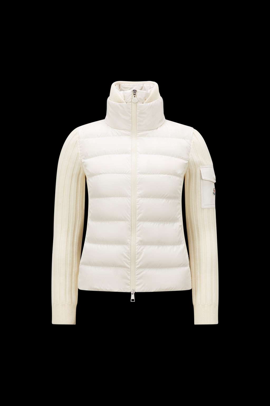 Cardigan en laine matelassé