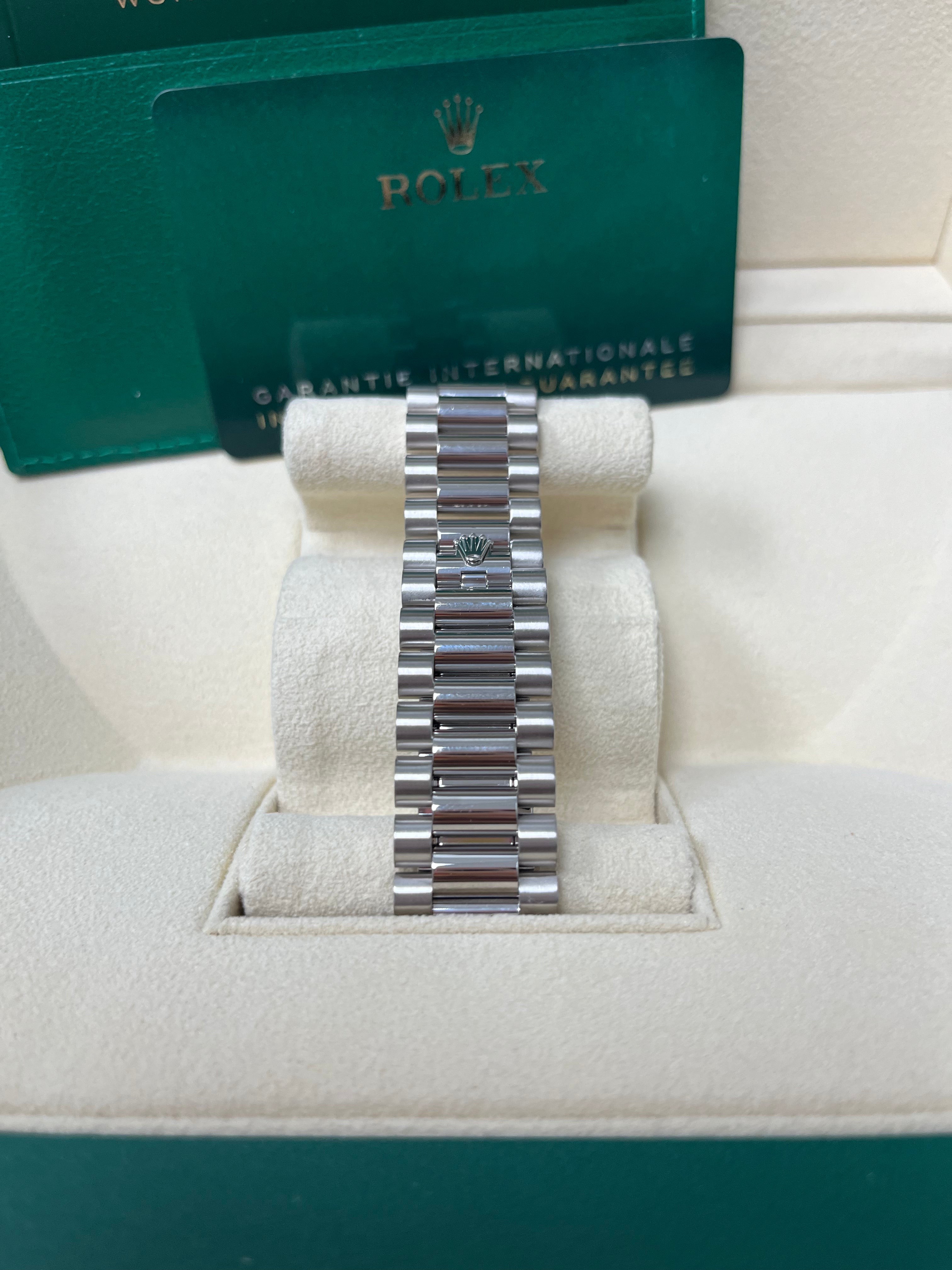 Day-Date 40 White Gold Day-Date 40 Watch - White Gold Bezel - Black Baguette Diamond Dial 228349RBR