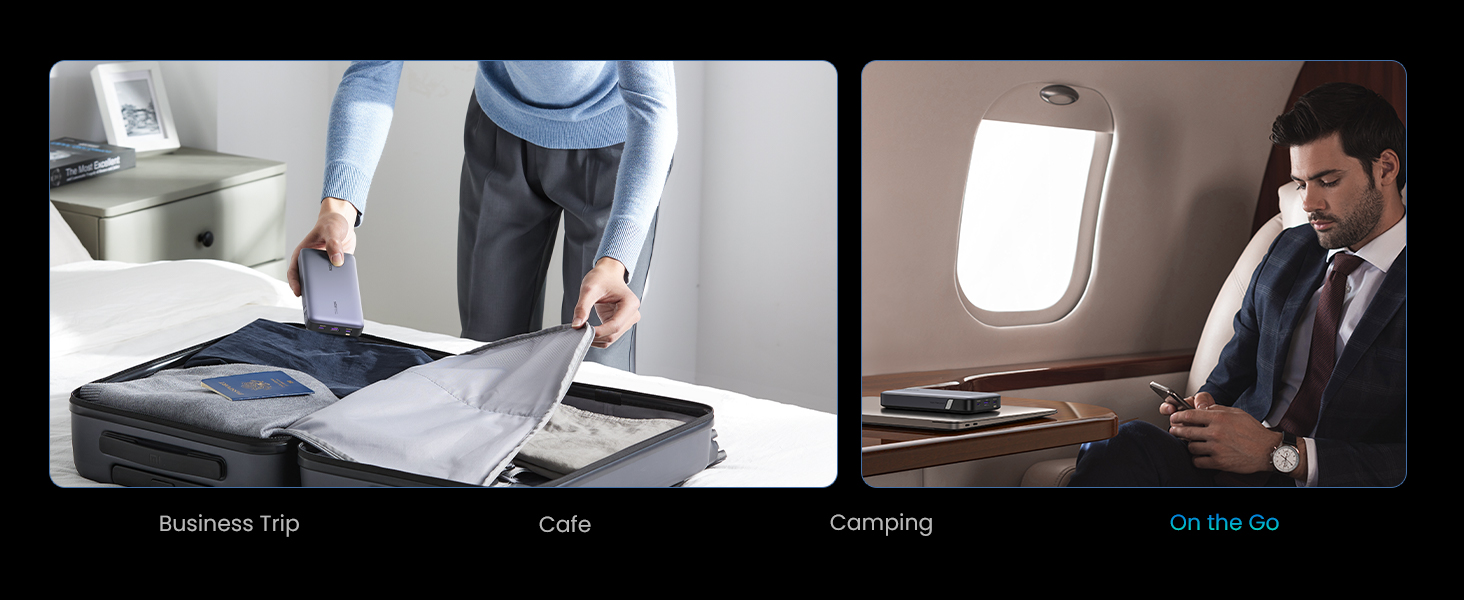 This 25000mAh power bank meets TSA requirements and can be taken on board an airplane