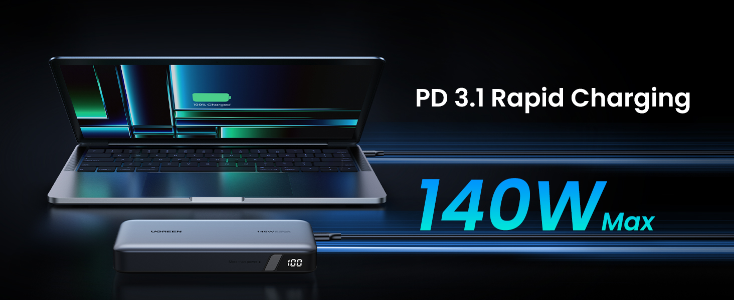 25000mah 140w power bank fast charging for macbook