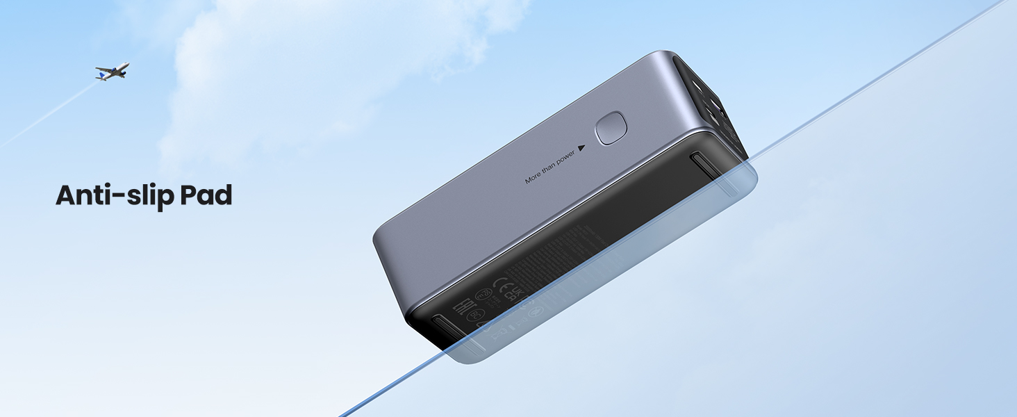 UGREEN Nexode Mobile Power 12000mAh 100W Anti-slip pad installed on the back side