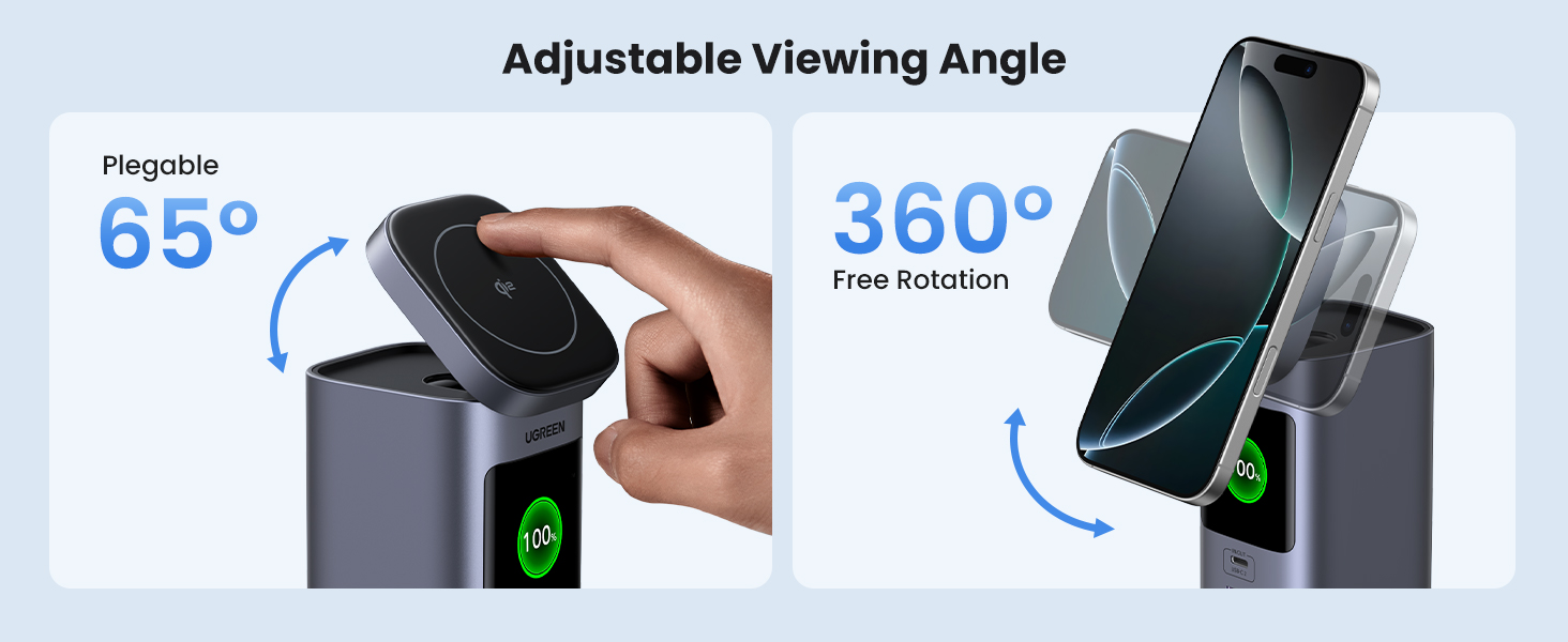 magsafe qi2 15w Power bank with foldable magnetic wireless charger