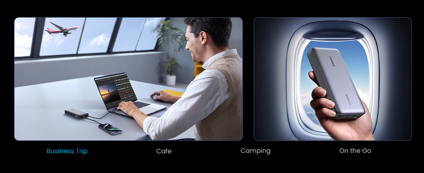 usb c battery pack 25000mah power bank for business trip