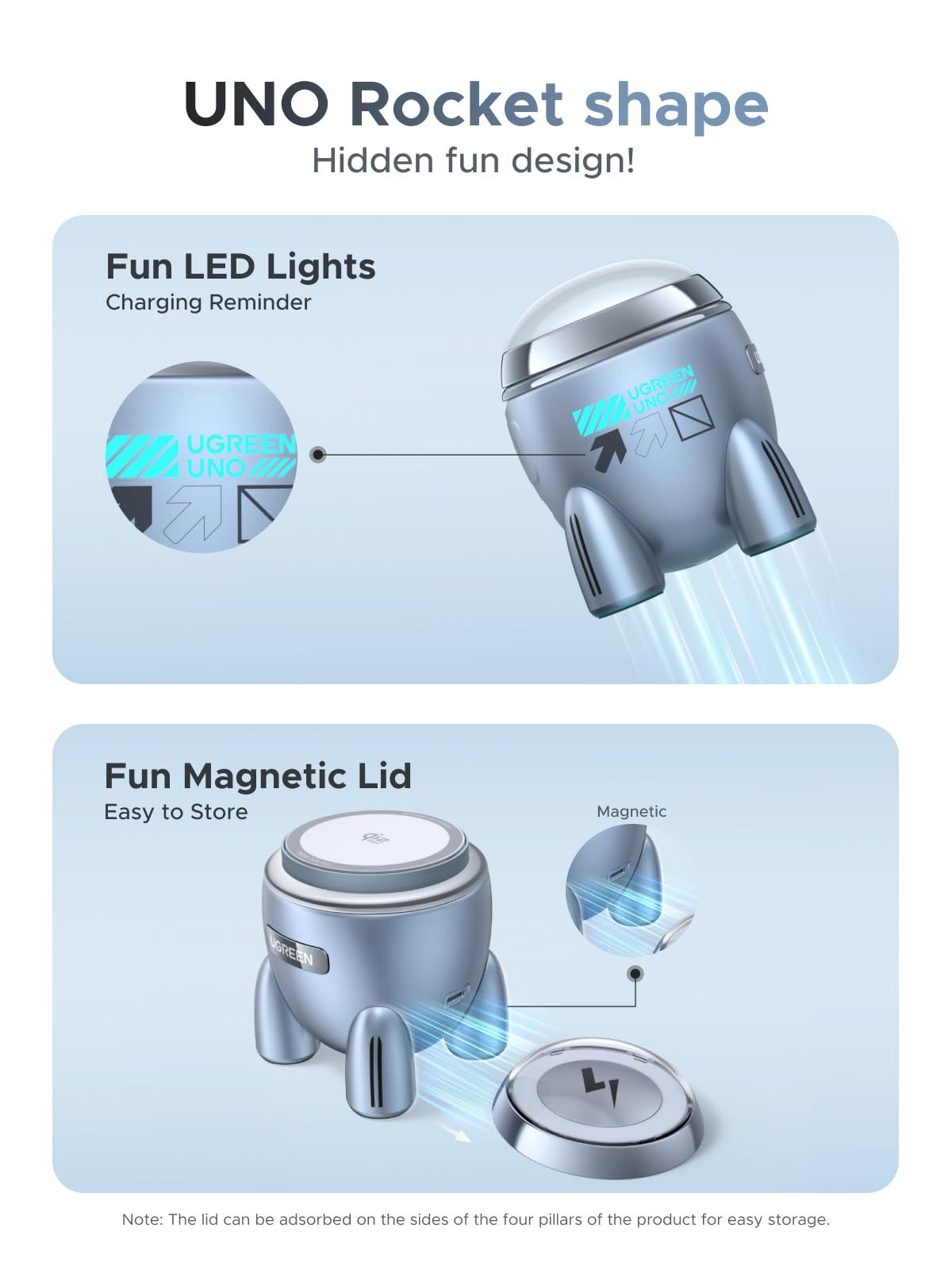 UGREEN Uno 2-in-1 Magnetic Power Bank (30W, MagSafe-compatible)