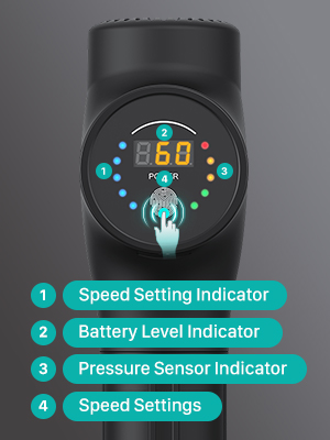 Mebak 3 Massage Gun Deep Tissue Percussion Muscle Massager Gun Handheld Electric for Body