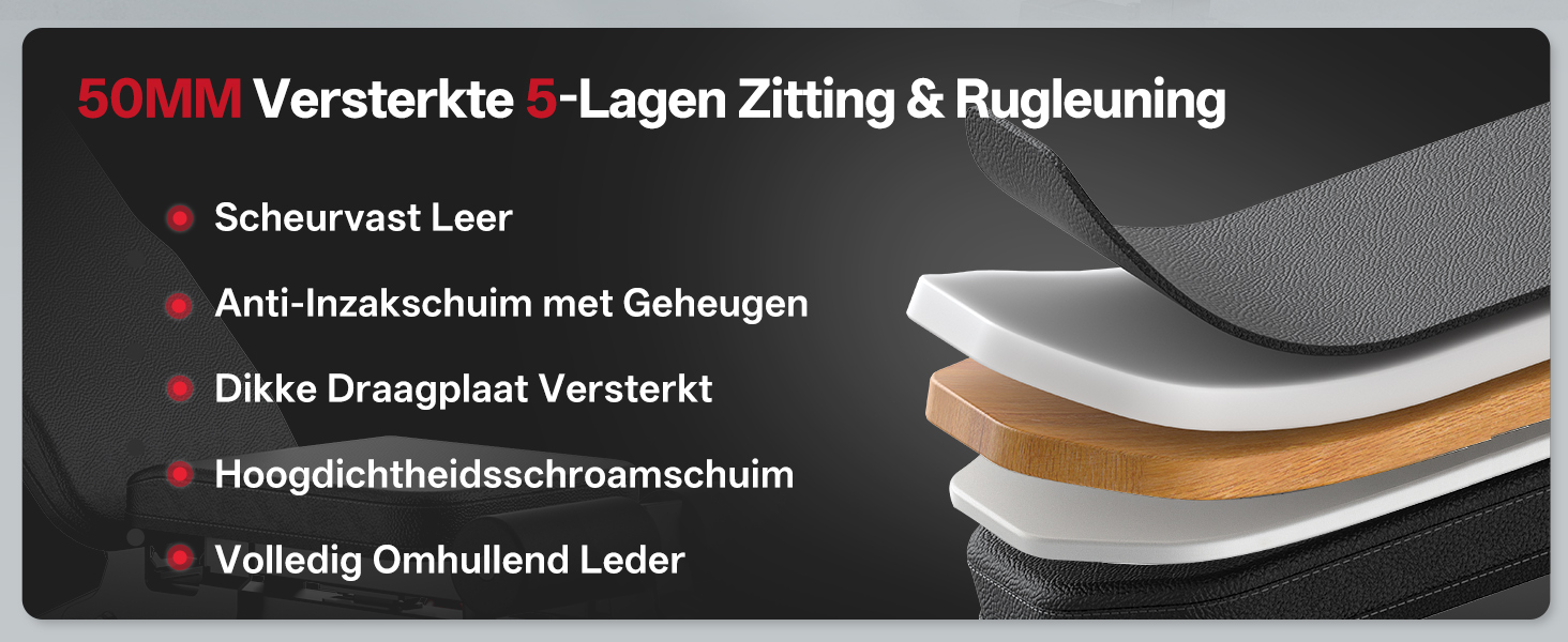 De tekst luidt 'ADAMS Vorteirkits -Lager Zitting &amp; Ruglenning'. Het product toont gelaagde materiaaldoorsneden in grijze, oranje en witte kleuren.