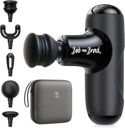 BOB AND BRAD Q2 Pro Massage Gun Deep Tissue Massage with Heat & Cold - Mini Massage Gun for Back & Shoulder Pain Relief, Portable Muscle Massage Gun for Gym & Travel, USB-C