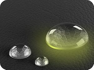 Three transparent dome-shaped objects on textured dark surface, with one dome emitting yellow-green illumination.