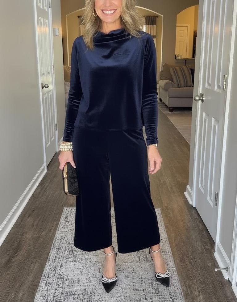 NEW🔥 Stretch Velvet Two-Piece Set