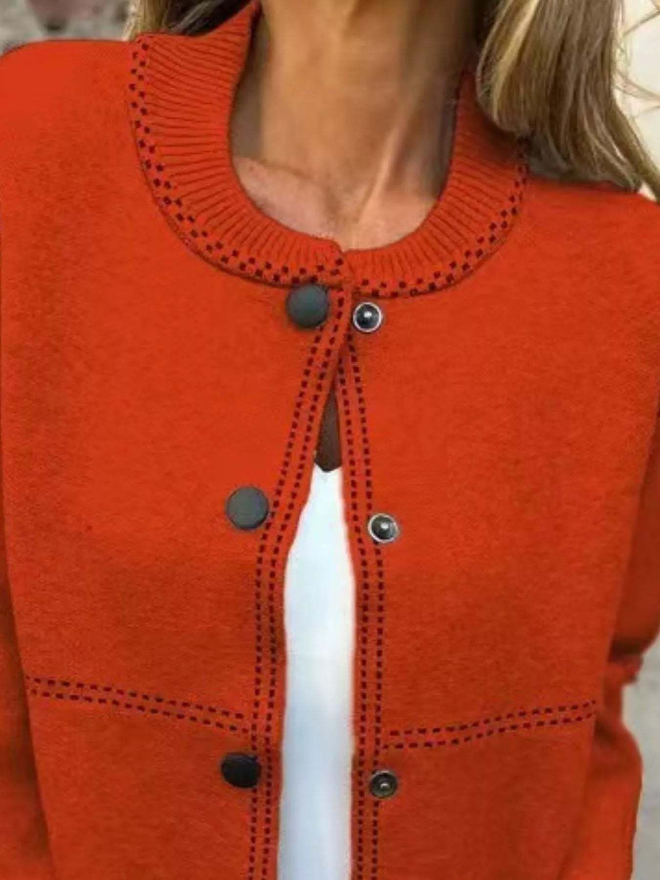 Hazel Blues® | Button Up Long Sleeve Cardigan