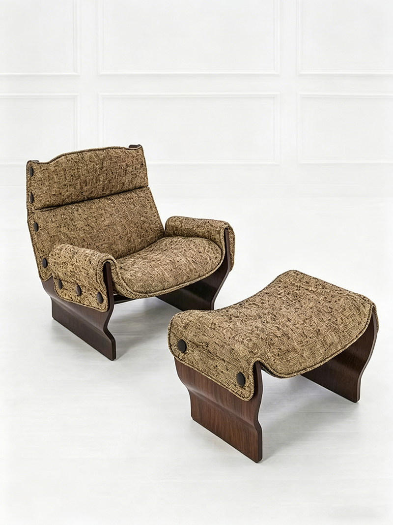 Medieval modern retro wingback upholstered high-appearance comfortable casual chair