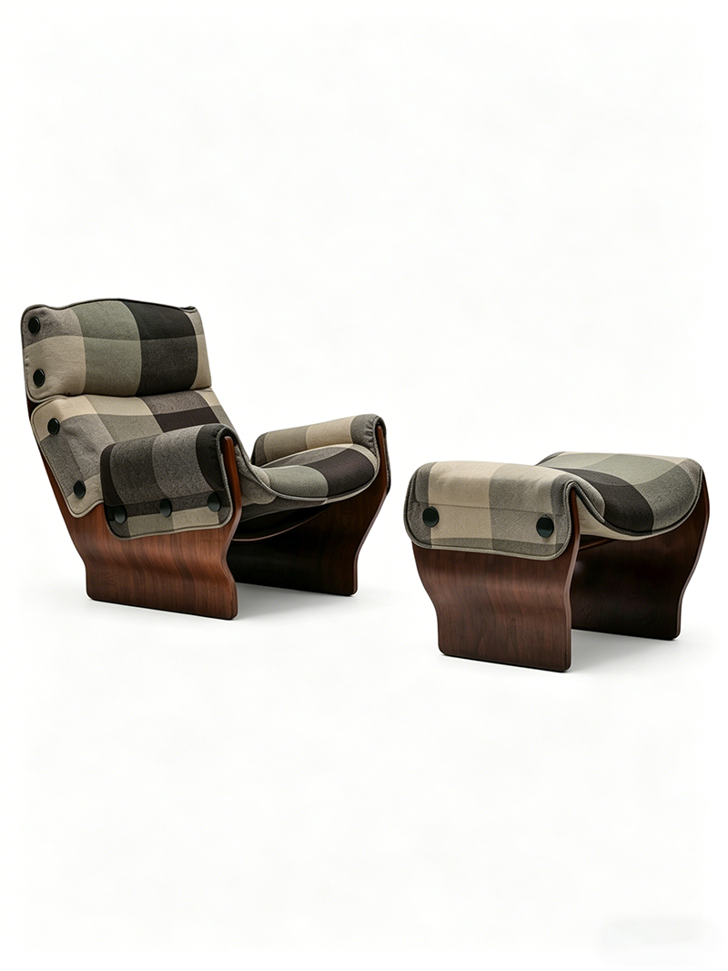 Medieval modern retro wingback upholstered high-appearance comfortable casual chair