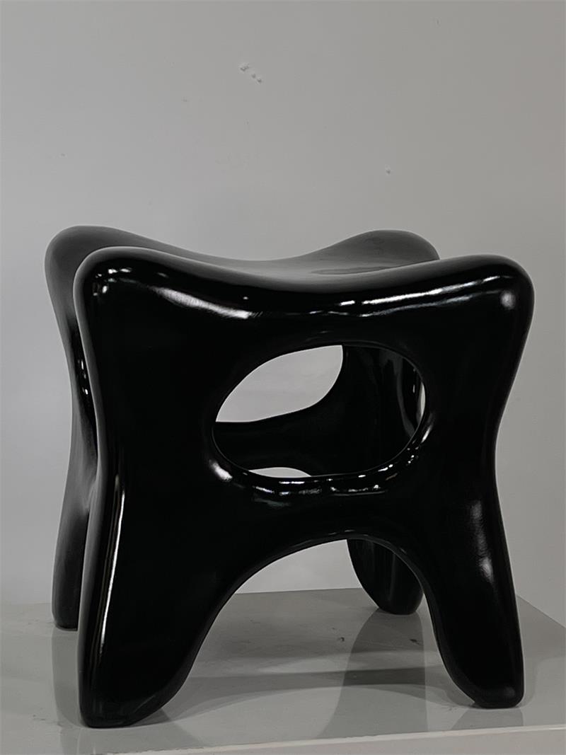 Organic modeling art hand-carved solid wood sculpture stool