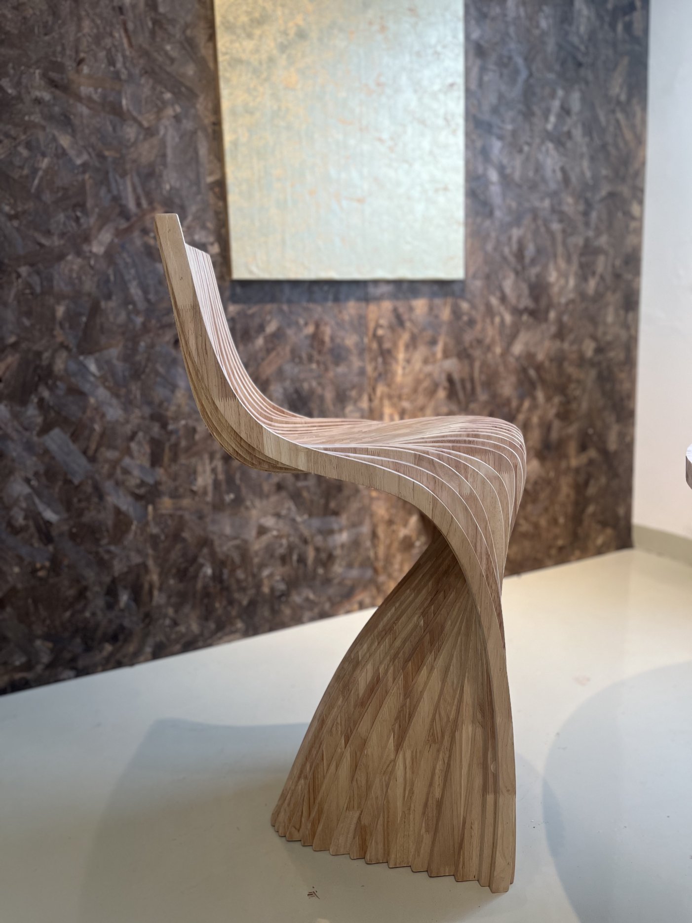 Solid Wood Sculpture Bar Stool Art Furniture - Free Shipping