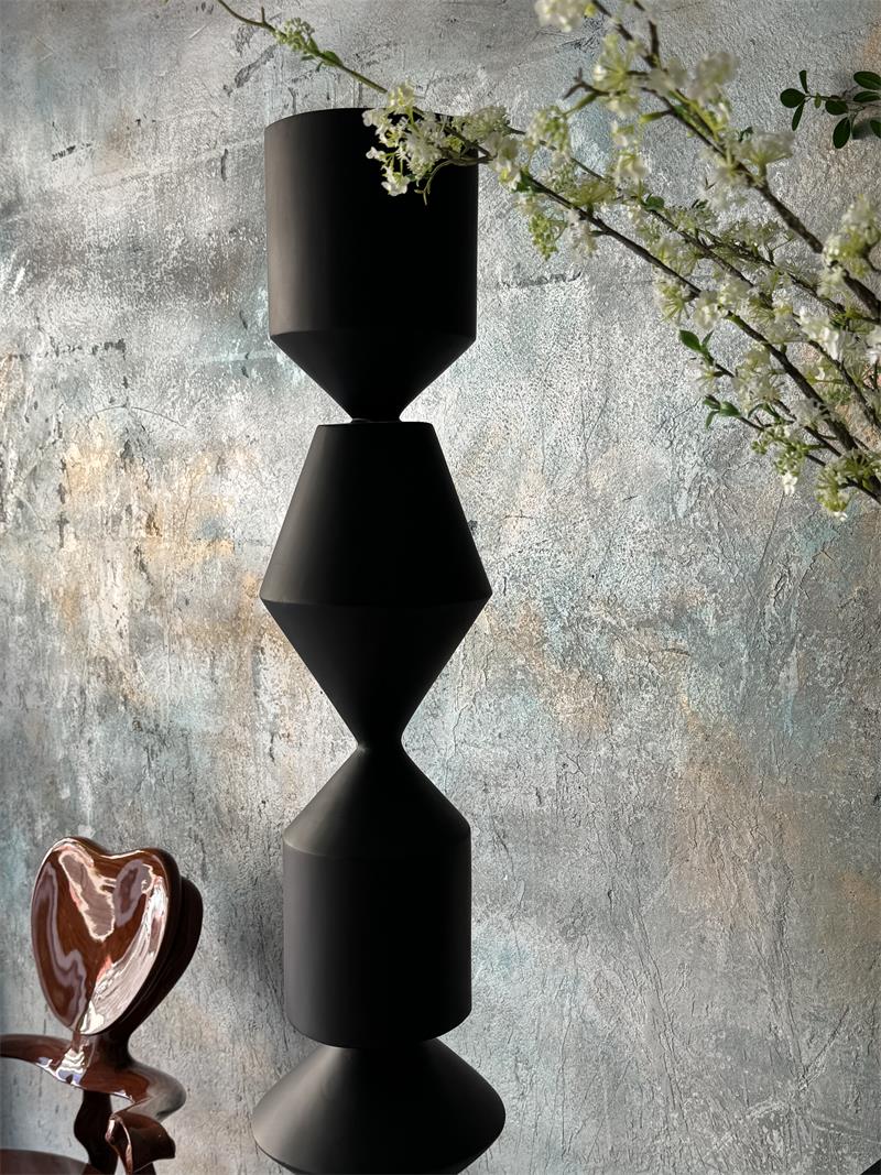 Artistic Sculptural Stacked Geometric Floor Lamp