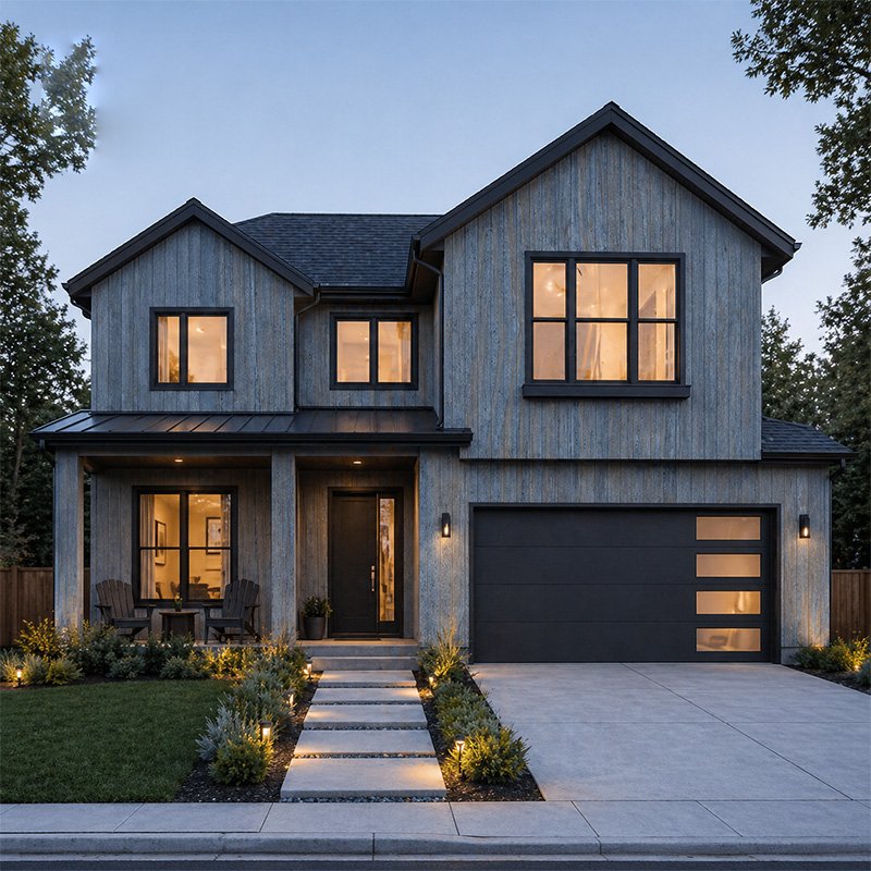 Sustainable Grey Weathered Shou Sugi Ban Charred Timber Facade Wire Brushed Pine Wood Exterior Wall Panels
