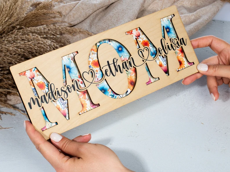 Mothers Day Gifts, Personalized Gifts for Mom, Mom Sign, Mom Birthday Gift, Gifts for Her, Mom Gifts from Kids, Mom Wood Sign Grandma