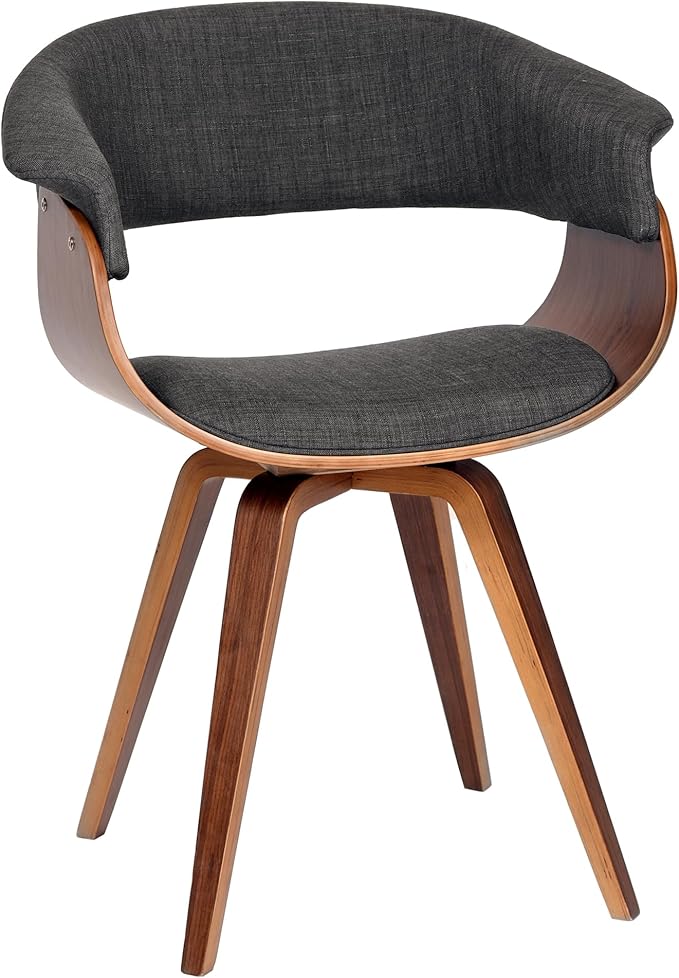 Summer Modern Chair In Charcoal Fabric and Walnut Wood