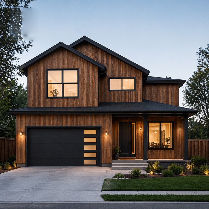 Sustainable Grey Weathered Shou Sugi Ban Charred Timber Facade Wire Brushed Pine Wood Exterior Wall Panels