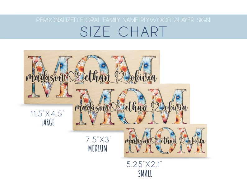 Mothers Day Gifts, Personalized Gifts for Mom, Mom Sign, Mom Birthday Gift, Gifts for Her, Mom Gifts from Kids, Mom Wood Sign Grandma