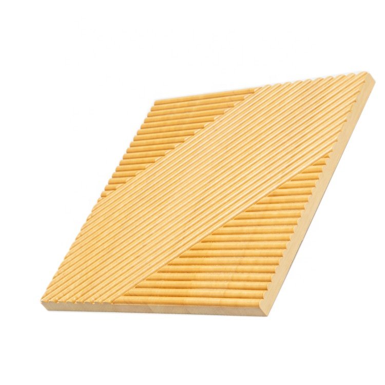 Solid Wood Covering Slat 3D Interior Decoration Wall Cladding Panel for Home Decorative