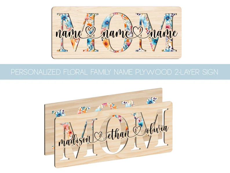 Mothers Day Gifts, Personalized Gifts for Mom, Mom Sign, Mom Birthday Gift, Gifts for Her, Mom Gifts from Kids, Mom Wood Sign Grandma