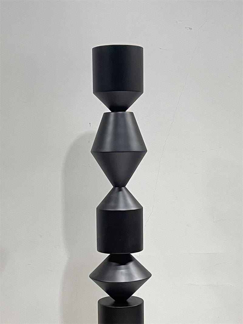 Artistic Sculptural Stacked Geometric Floor Lamp