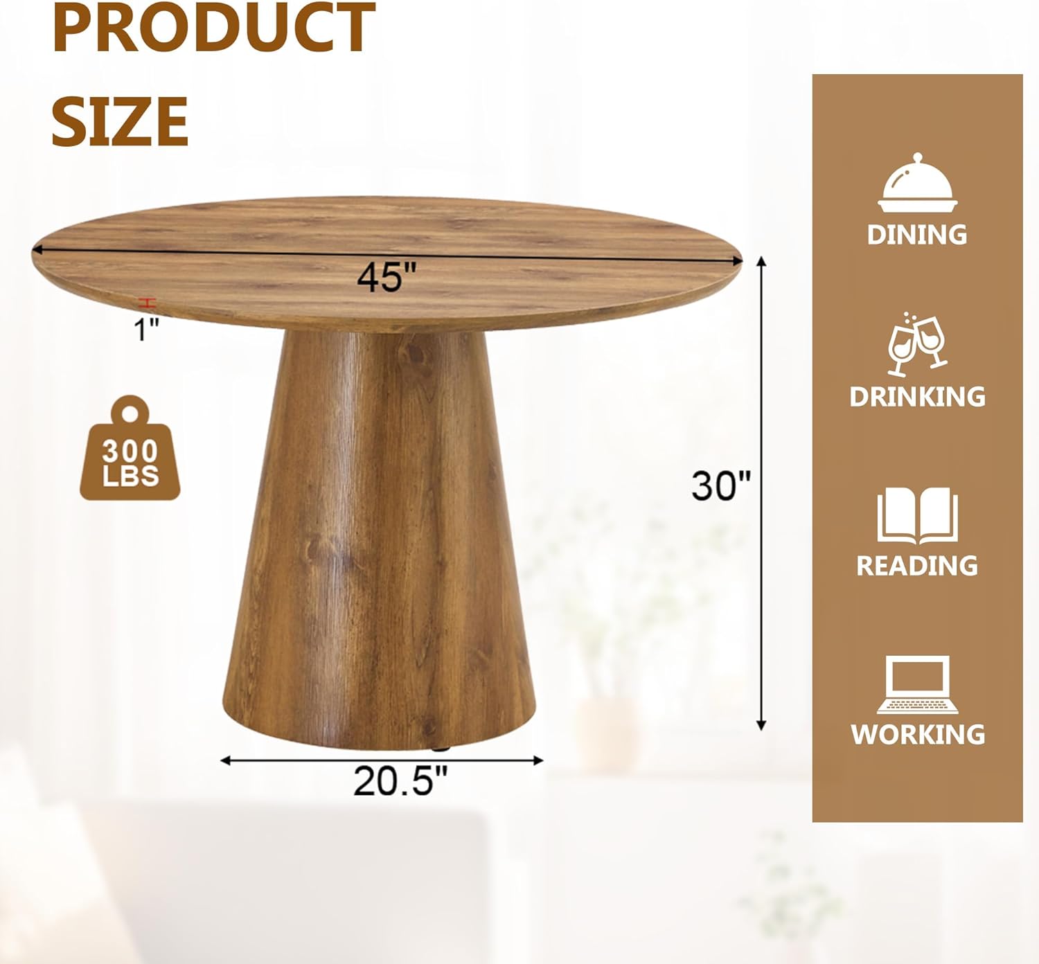 Mid-Century Modern Dining Table for 4 People