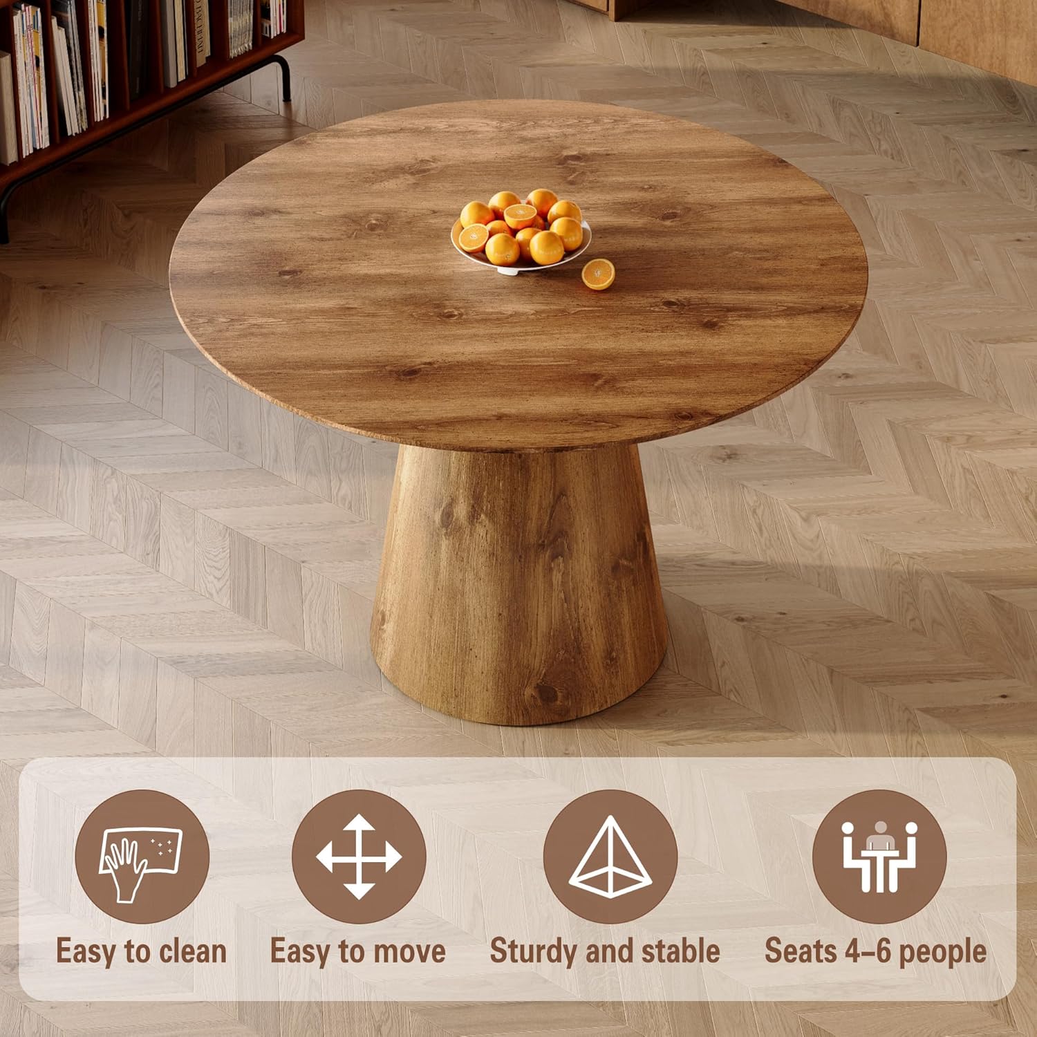 Mid-Century Modern Dining Table for 4 People