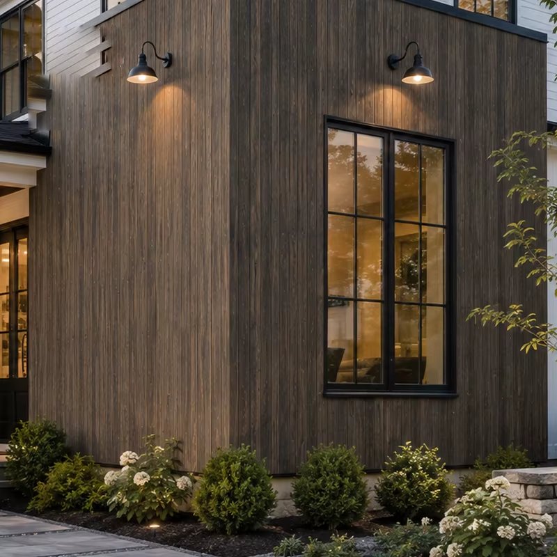 Fire Rated Weather Resistant Golden Brown Carbonized Pine Wood Siding Solid Timber Cladding for Luxury Hotel Wall
