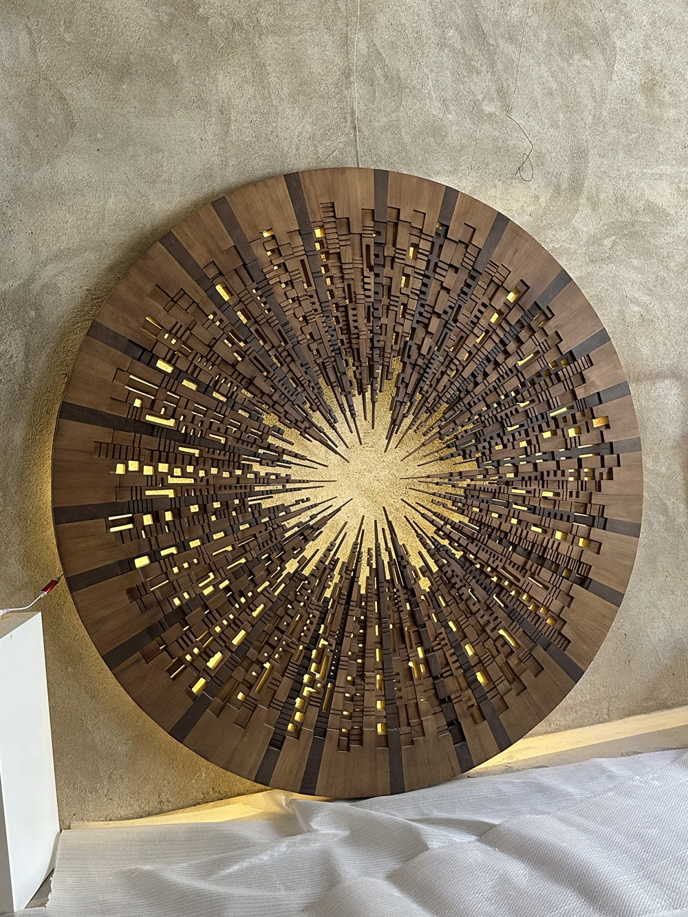 Circle of Cities Wood Carved Wall Sculpture