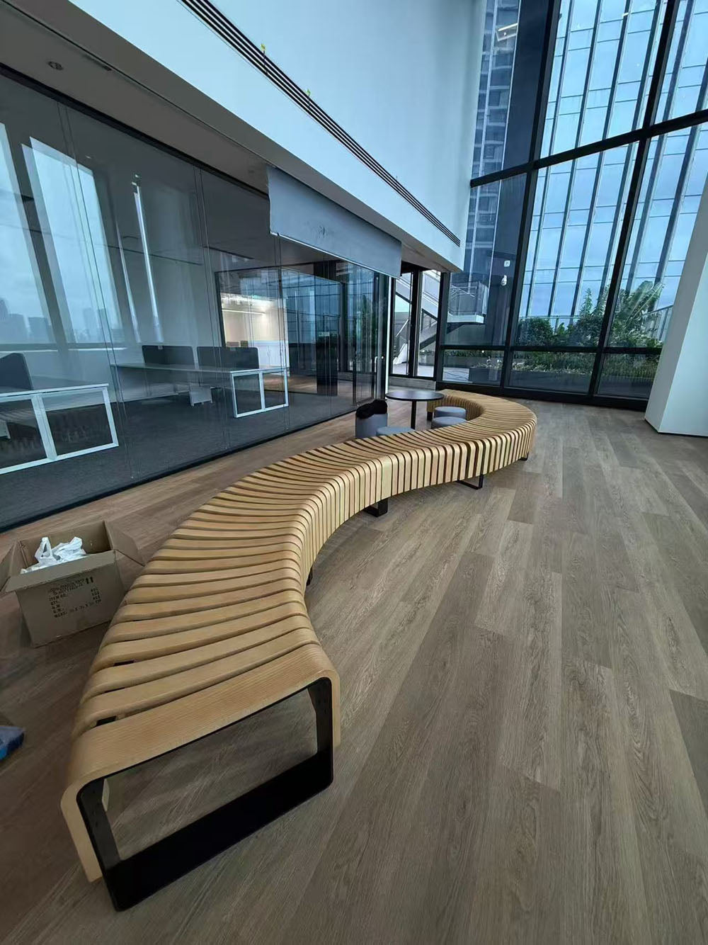 Modern bathroom with bathtub and shower