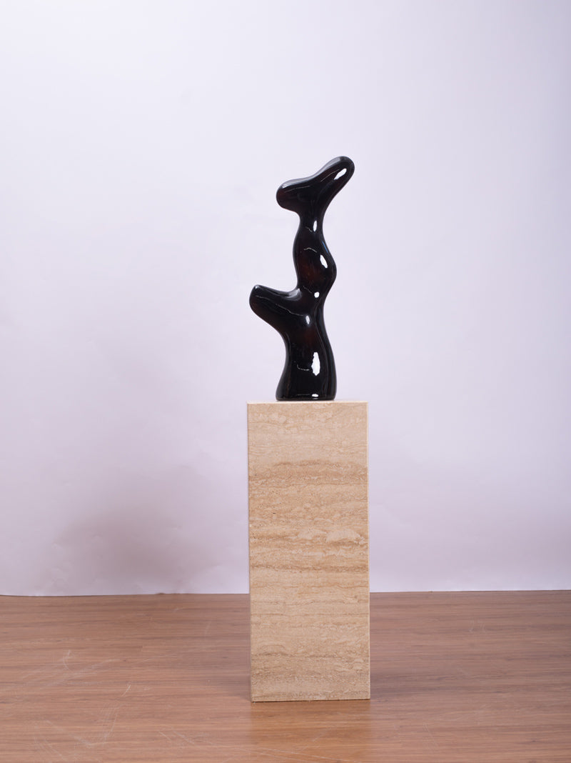 Vintage Black Sculpture Glossy Finish