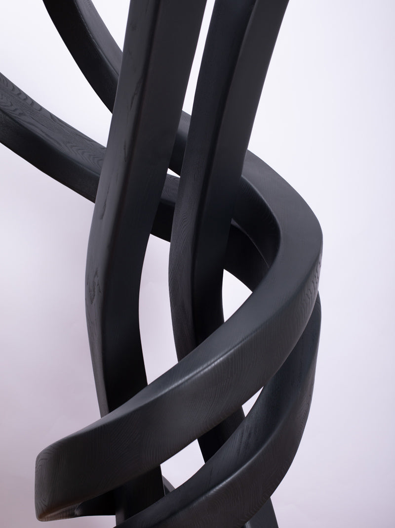 Ash Wood Hand Carving abstract sculpture