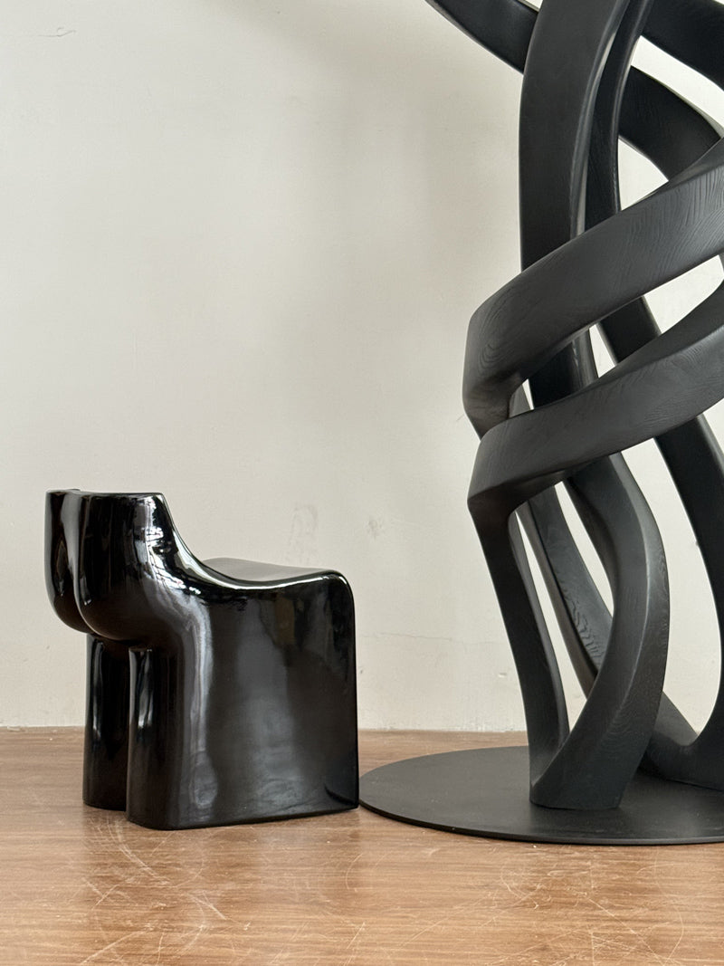 Ash Wood Hand Carving abstract sculpture