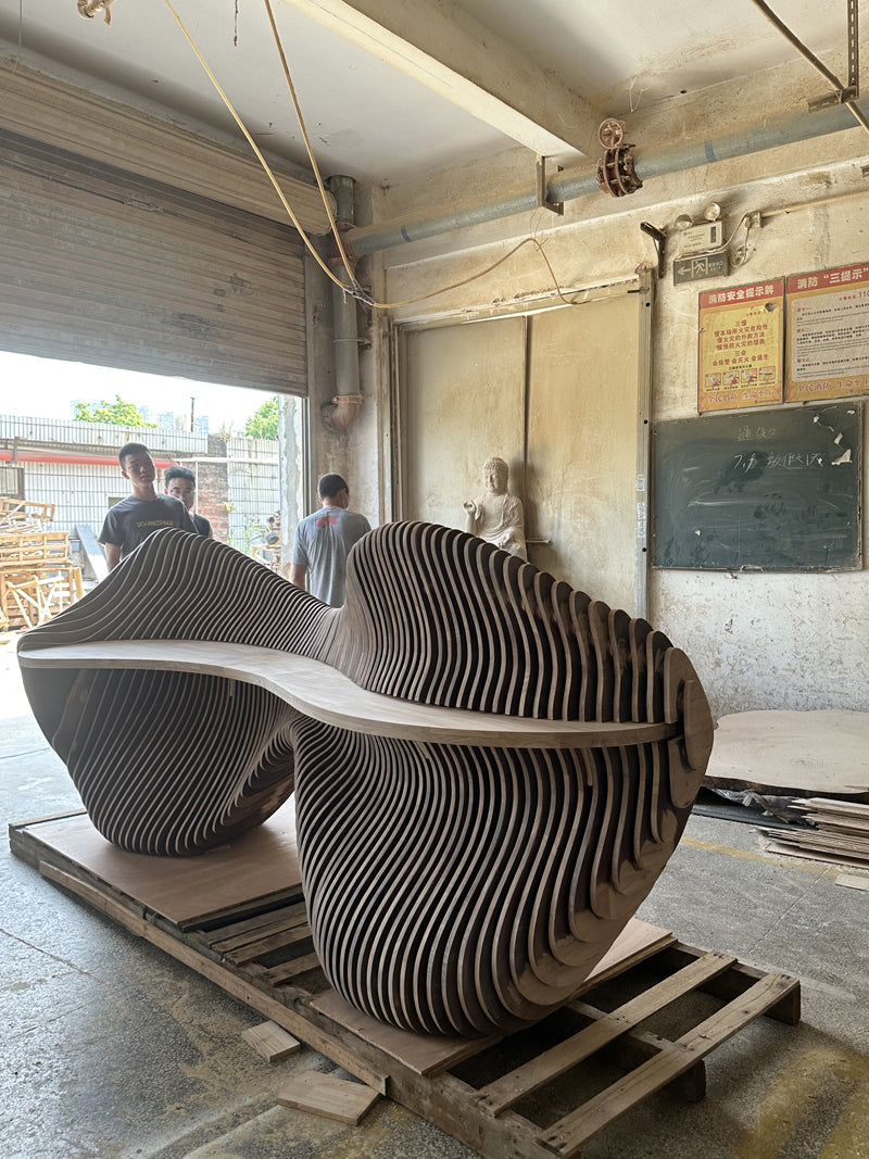 Modern Parametric Wood Front Desk