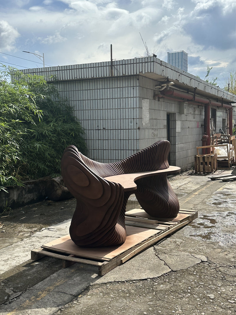 Modern Parametric Wood Front Desk