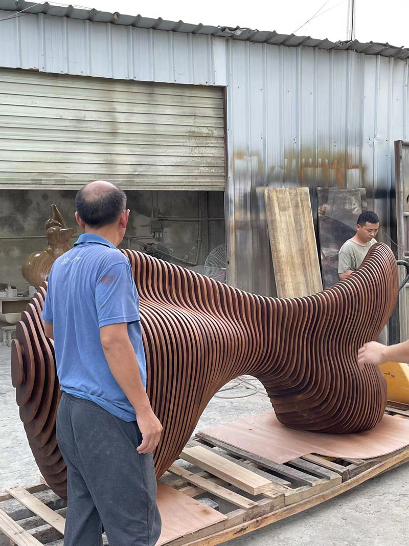 Modern Parametric Wood Front Desk