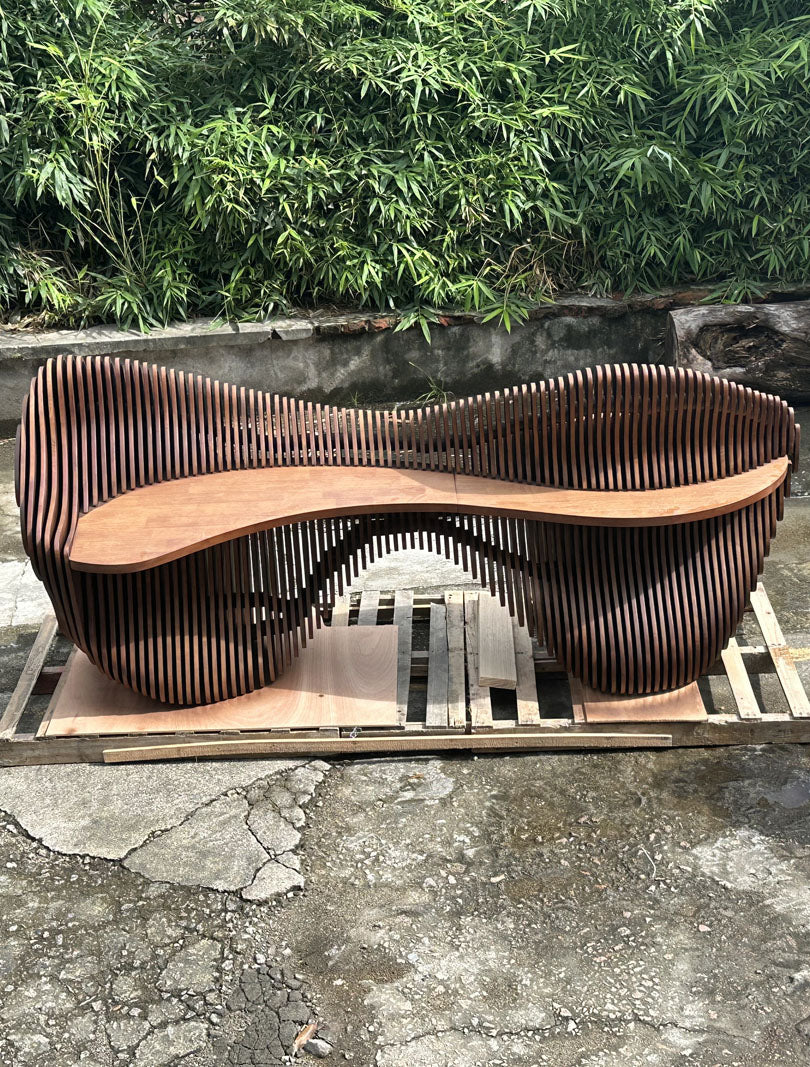 Modern Parametric Wood Front Desk