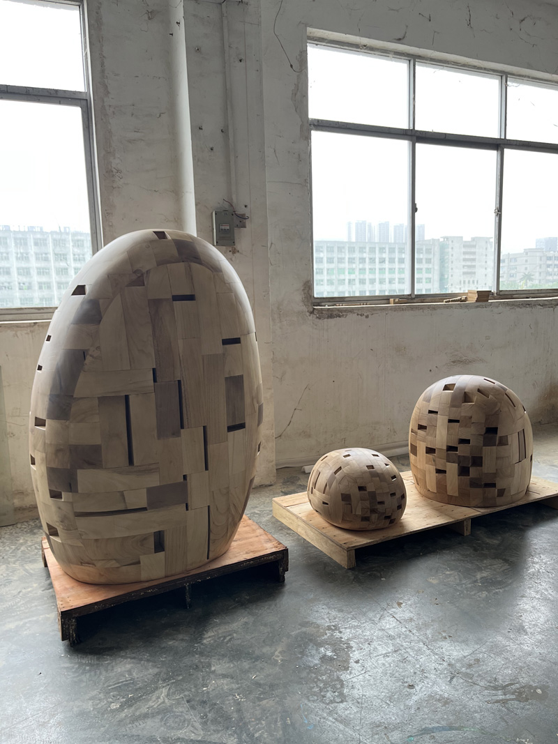  Hospitality Wooden Statement Sculpture Set 