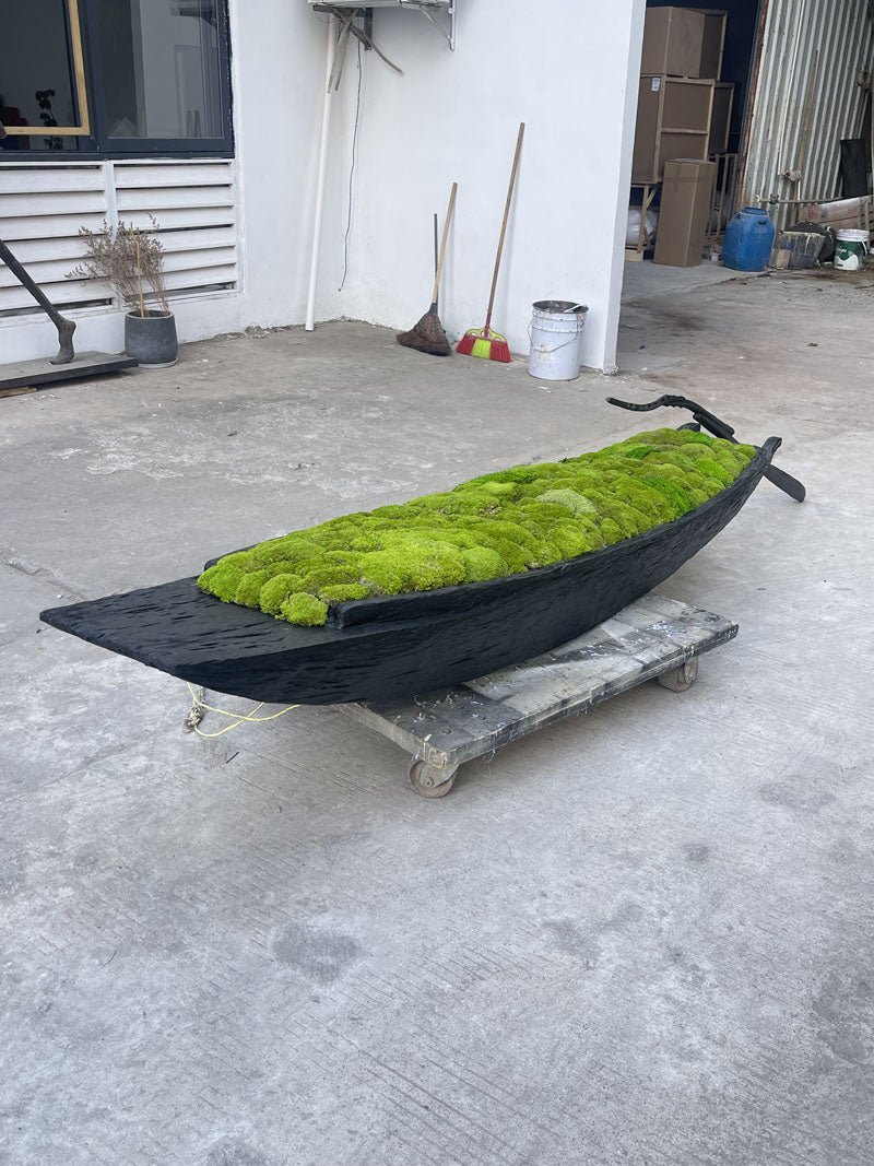 Wood Boat Sculpture Art