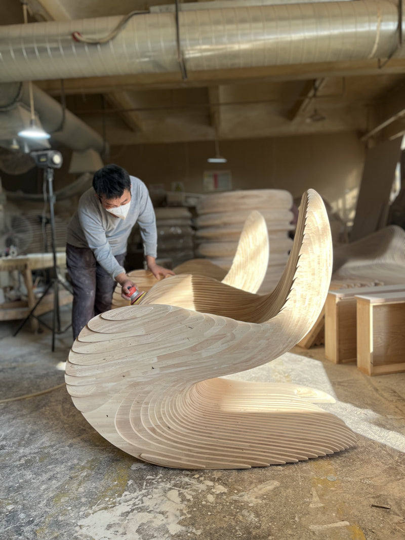 Handmade Parametric Wooden Chair Art Furniture