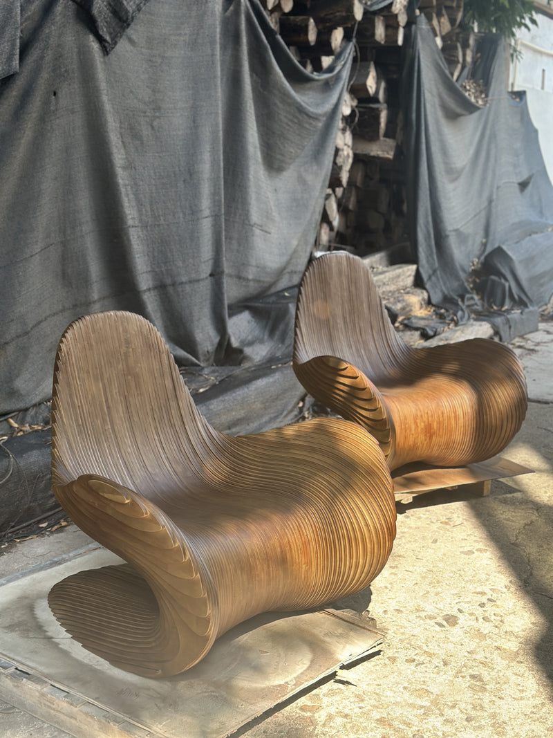 Handmade Parametric Wooden Chair Art Furniture
