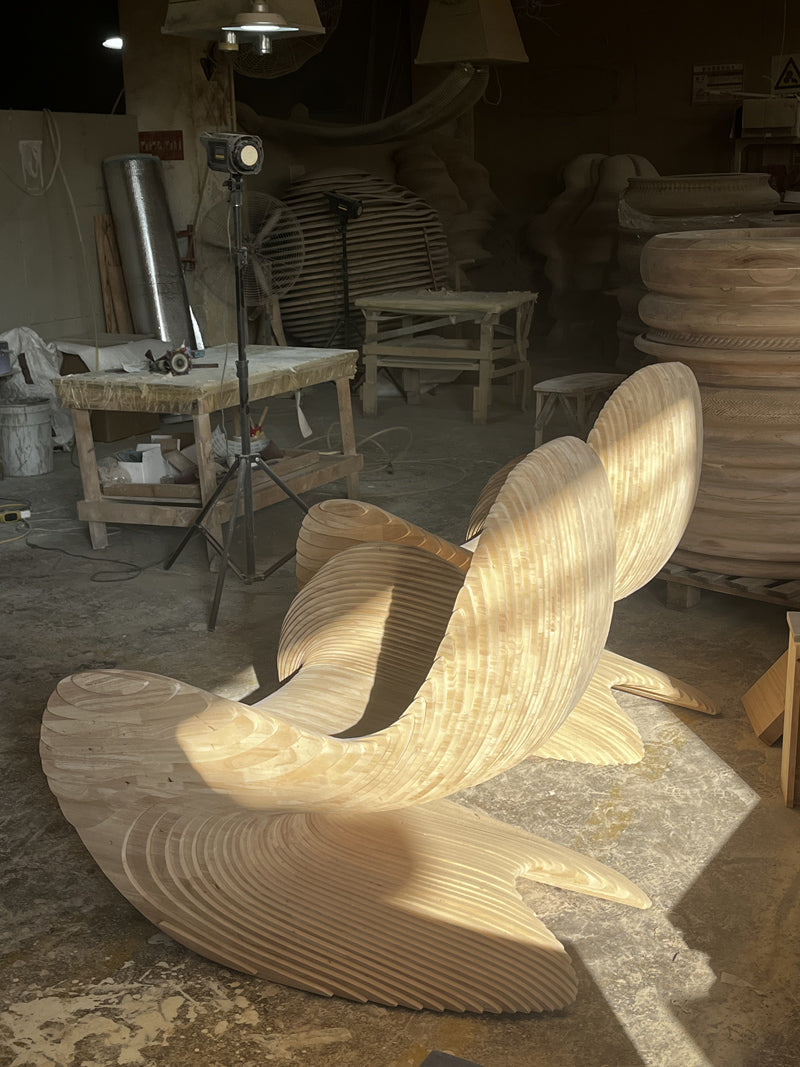 Handmade Parametric Wooden Chair Art Furniture
