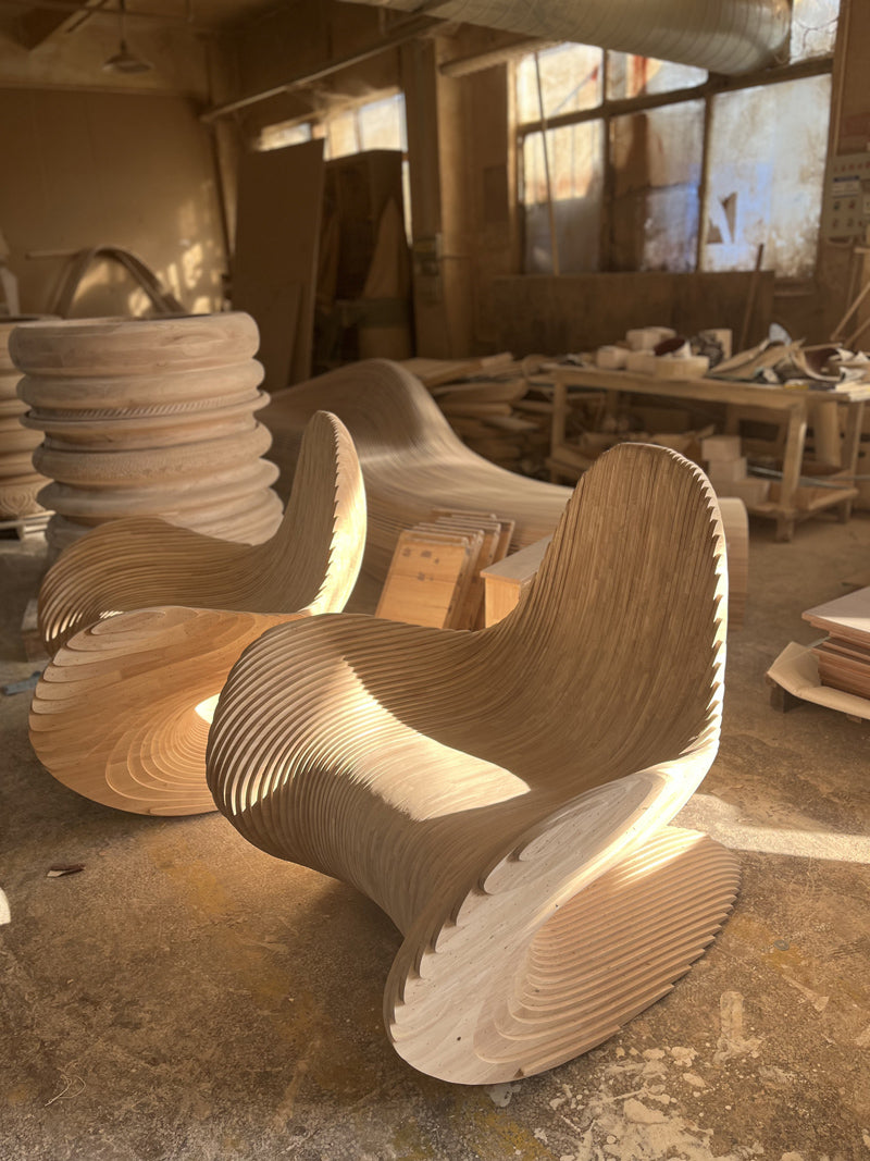 Handmade Parametric Wooden Chair Art Furniture