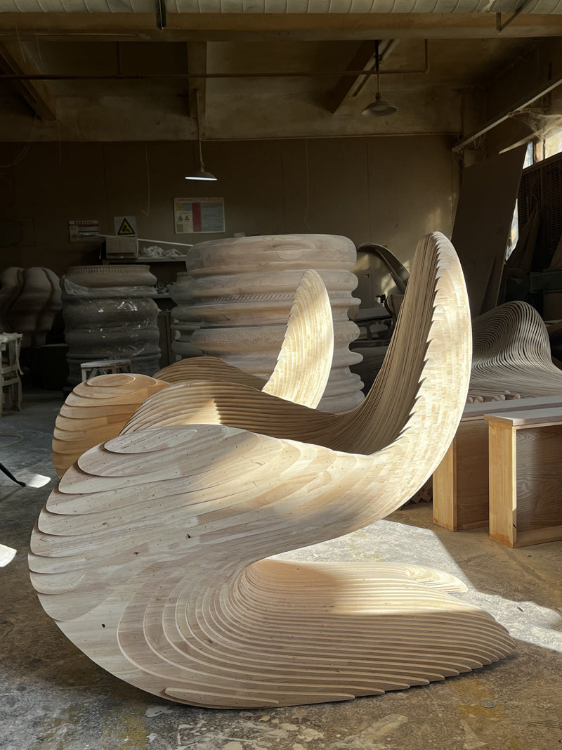 Handmade Parametric Wooden Chair Art Furniture