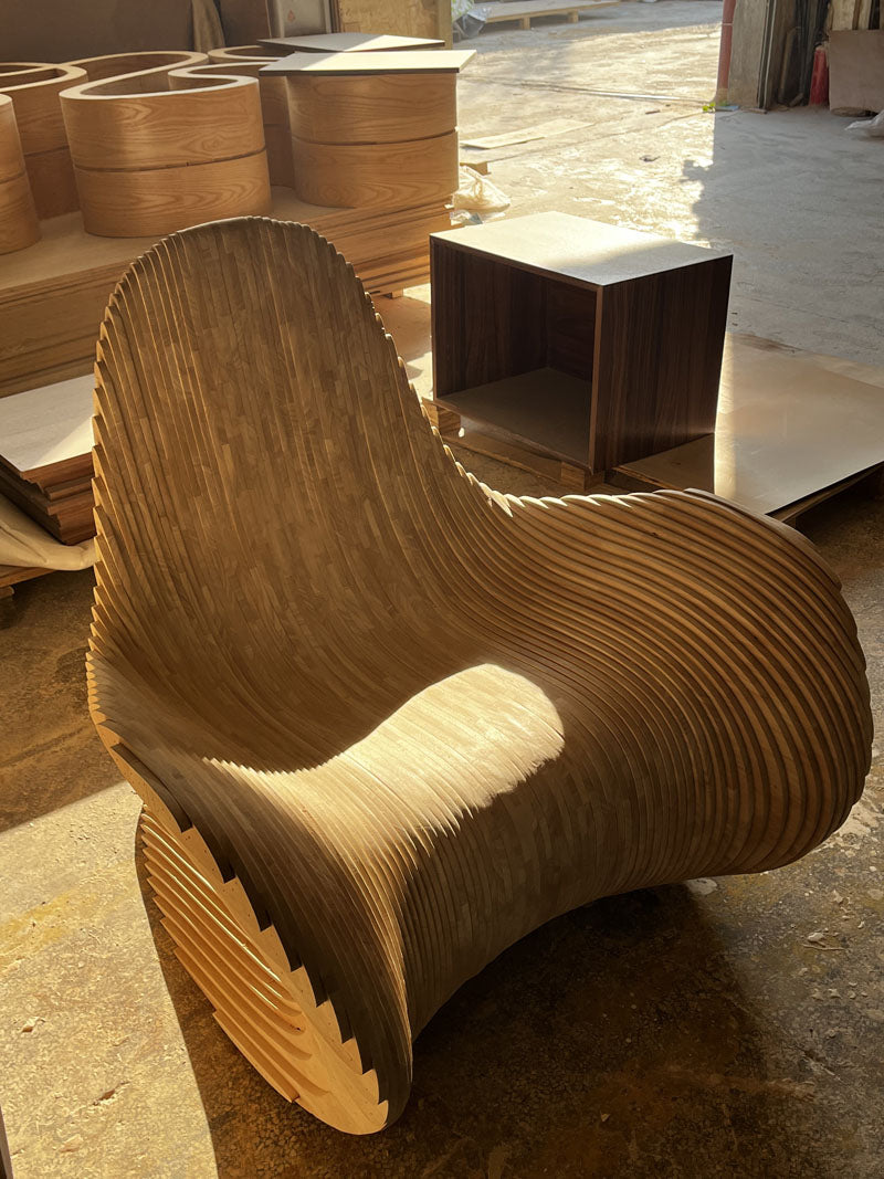 Handmade Parametric Wooden Chair Art Furniture