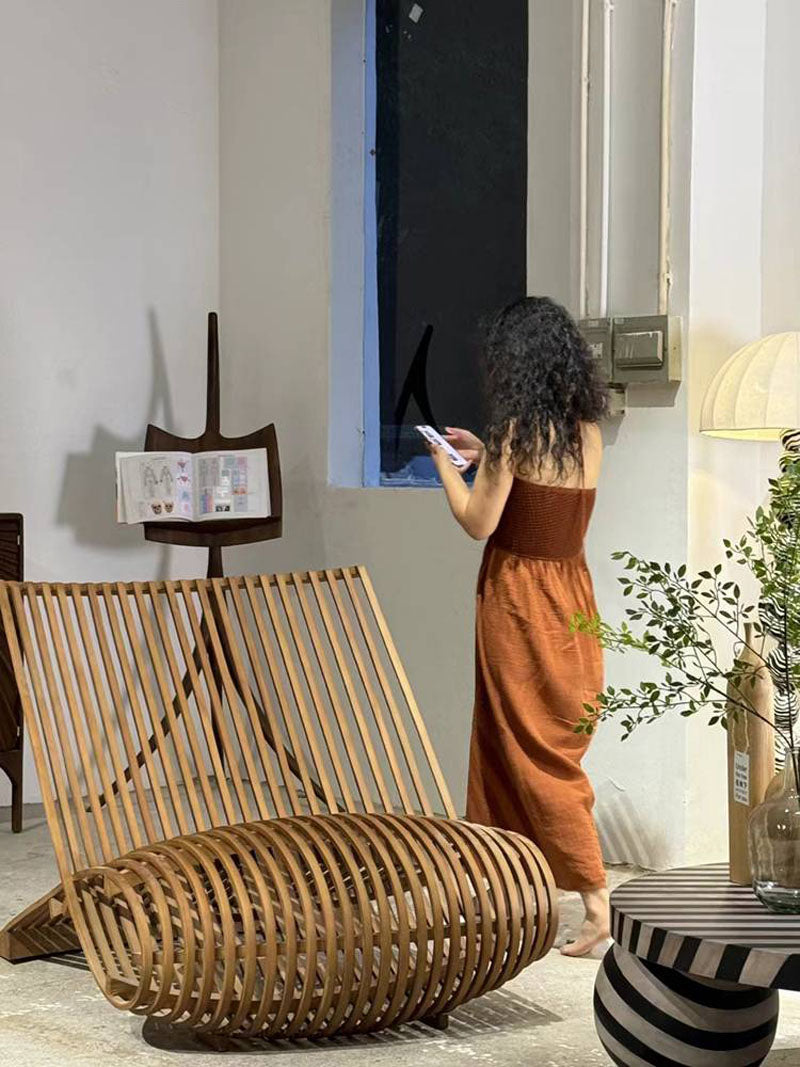 Modern and Unique Wooden Chair Single Sofa